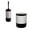 Black, variant on Bath Bliss Smooth Matte Black Stainless Waste Bin and Toilet Brush