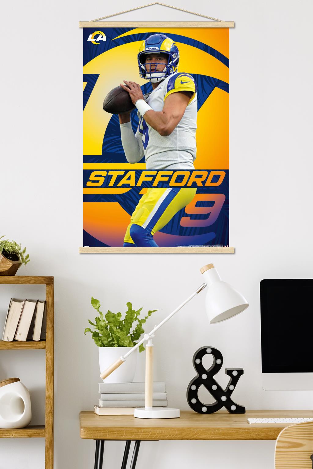 NFL Los Angeles Rams - Matthew Stafford 21 Wall Poster with Magnetic Frame, 22.375" x 34"