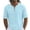 Blue, variant on Mens Button Henley Shirts Solid Color Short Sleeve Loose Fit Tops Summer Fashion Beach Vacation Clothes for Daily Wear Army Green M