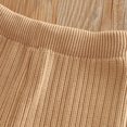thumbnail image 5 of IVEYRTF Girls Solid Color Knit Lapel Sweater and Pants Set Fall Winter Casual 2 Piece Outfit Fashion Comfortable Set for Children 1-8 Years(Beige,5-6 Years), 5 of 5