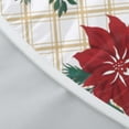 thumbnail image 6 of Christmas Round Tablecloth Fitted Best for 48"-52" Xmas Winter Poinsettia Table Cloth Vintage Elastic Edge Water-Resistant Washable Floral Buffalo Plaid Table Cover for Party Picnic Indoor Decor, 6 of 8