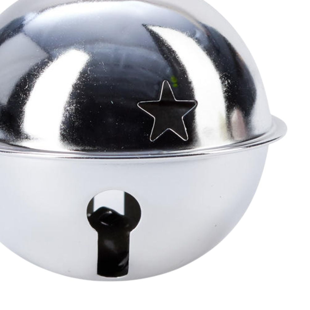 6pc Silver Sleigh Bell Set - for Christmas and Winter Decor - Factory Direct Craft