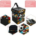thumbnail image 2 of Football Foldable Car Garbage Can with Lid, Leak-Proof Mini Trash Can, Hanging Storage Bag - Car Trash Bin for Travel and Commuting, 2 of 6