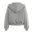 thumbnail image 5 of zaveiop Women's Modal Soft Full-Zip Hoodies Casual Relaxed Fall Outfit Hooded Jacket with Pockets (Z1-Light Gray, S), 5 of 5