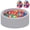 Gray Ball Pit with 200 Rainbow Balls, variant on Extra Large Gray Ball Pit Foam Playpen for Toddlers Indoor Outdoor Use