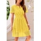 thumbnail image 5 of Vestido PRETTYGARDEN Verano 2025 Amarillo con Encaje y Volantes M, 5 of 8