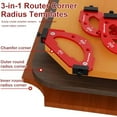 thumbnail image 3 of Router Corner Radius Template Router Radius Jig Router Corner Jig Aluminum Alloy Corner Routing Guide Set R10 R15 R20 R25 R30 R35 R40 R50 R60 T10 T20 T30 T35 T40 T50 T60 Use with Router Table, 3 of 7