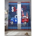 thumbnail image 2 of Red Blue 4th of July Sheer Curtains 84 Inch Length 2 Panels for Living Room, Independence Day Stars Gnomes Voile Kitchen Curtain Set, Luxury Privacy Drapes Window Treatment for Bedroom, 2 of 7