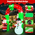 thumbnail image 4 of Lookfly 8FT Christmas Inflatable Archway,Christmas Blow Up Yard Decorations with Santa Claus and Snowman,Outdoor Christmas Decorations with Bow LED Lights, 4 of 8