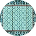 thumbnail image 1 of Ahgly Company Indoor Round Persian Light Blue Traditional Area Rugs, 8' Round, 1 of 4