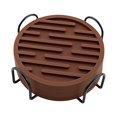 thumbnail image 2 of xiaxaixu Drink Coasters with Holder Silicone Coasters Heat Resistant Cup Mat for Home Decor Tabletop Protection, 2 of 5