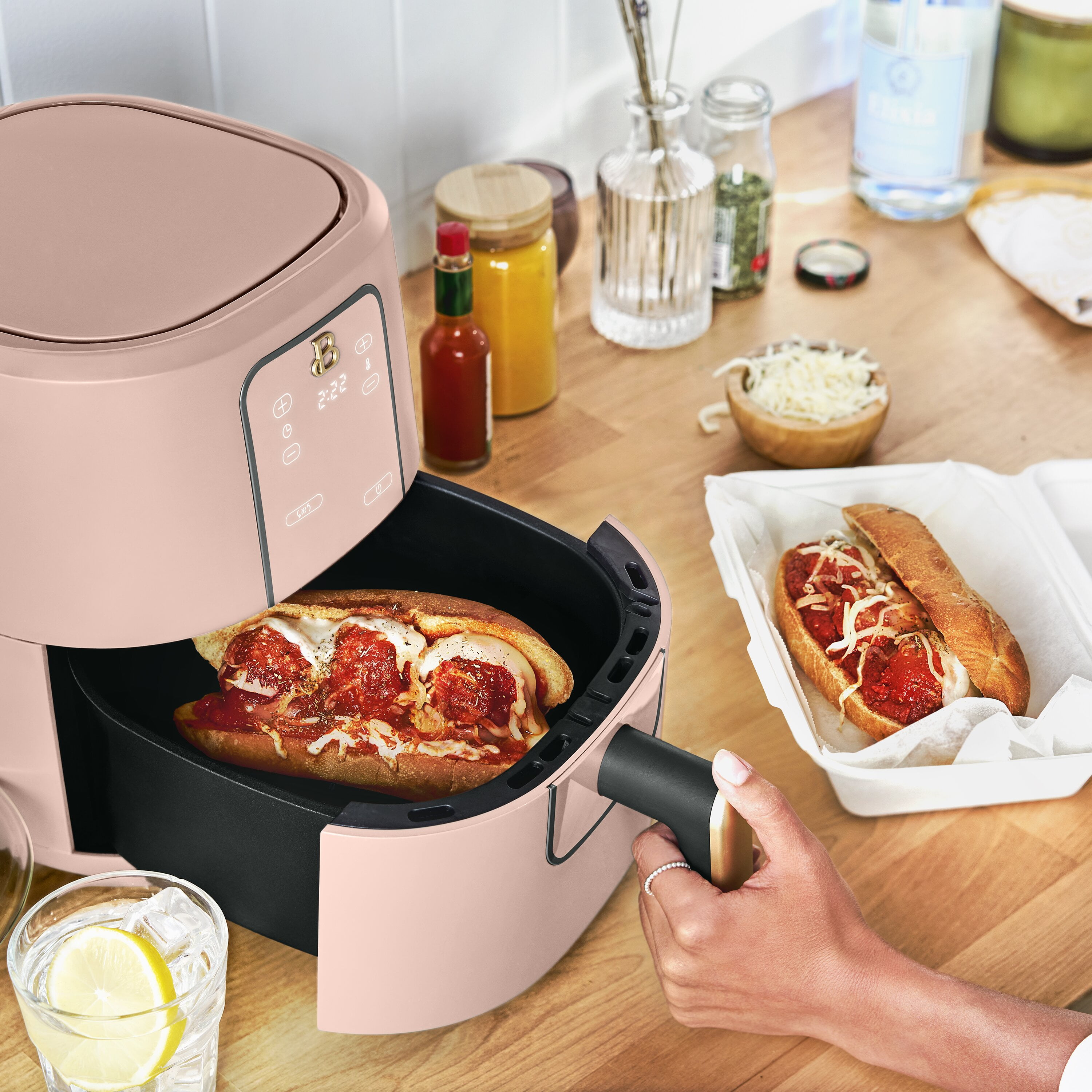 Beautiful 3Qt Air Fryer with TurboCrisp Technology by Drew Barrymore