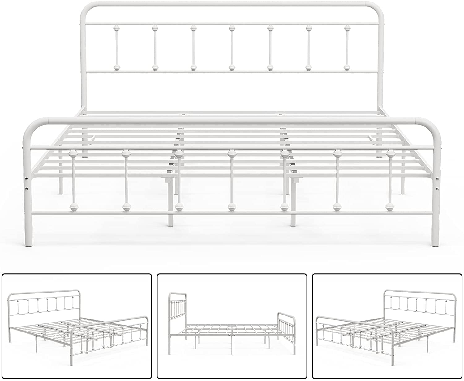 Buy IKIFLY King Size Metal Platform Bed Frame Mattress Foundation