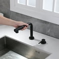 thumbnail image 3 of SUMERAIN 2 Hole Kitchen Sink Faucet with Pull Out Sprayer, Black Kitchen Faucet with Side Single Handle, Front Window, 3 of 10