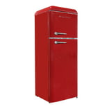 Frigidaire 7.5 Cu. Ft. Top Freezer Refrigerator in RED, Rounded Corners ...