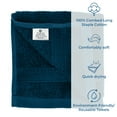 thumbnail image 5 of Dan River Washcloth for Face 12 pack Soft Absorbent and Quick Drying Durable Cotton Face Towel - Blue, 5 of 8