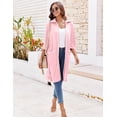 thumbnail image 5 of Ekouaer Women Zipper Robe Lightweight House Coat Zipper Front Short Bathrobes Soft Nightgown with Pockets, 5 of 6