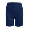 thumbnail image 4 of Yuanlook Women's Biker Shorts with Pockets,High Waist Yoga Shorts Elastic Lounge Workout Shorts - Navy, 4 of 7
