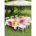 thumbnail image 4 of Outdoor Tablecloth with Umbrella Hole for Patio/Picnic/Party/Camping, Red Yellow Floral Waterproof Table Cloth Rectangle Table Cover Washable, Summer Spring Flowers Garden Aesthetic (60"x 120"), 4 of 9