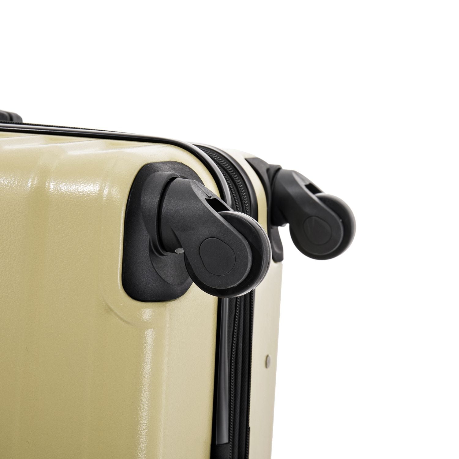 InUSA AURUM 3-Piece Hardside Luggage Sets with Spinner Wheels, Handle and Trolley, (20"/24"/28"), Champagne