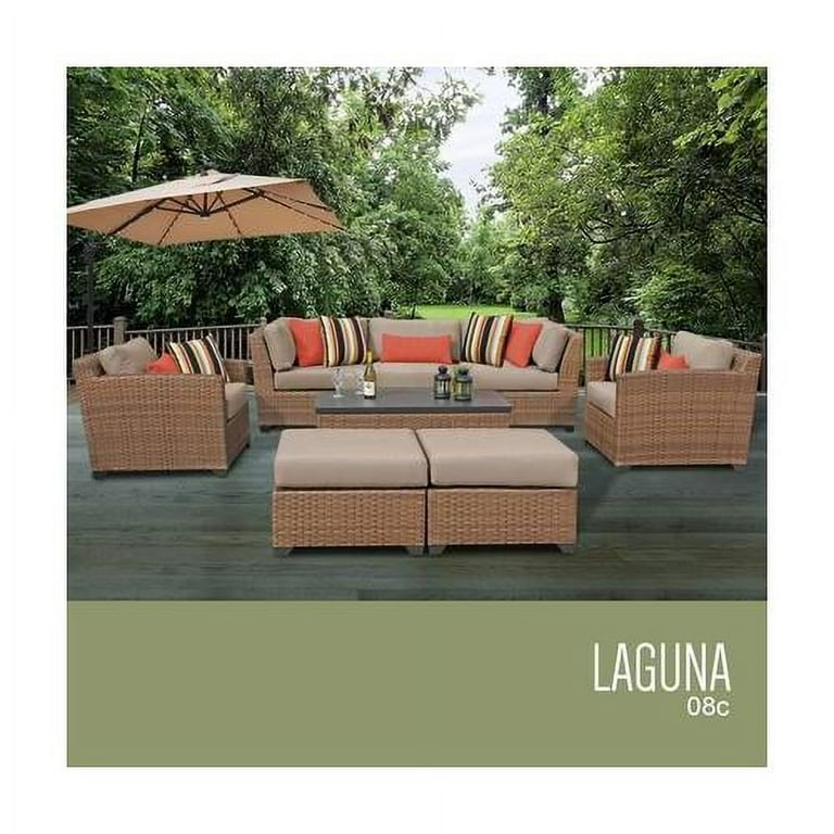 Tk classics laguna 8 piece sales outdoor wicker sofa set 08c