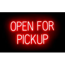 SpellBrite OPEN FOR PICKUP LED Sign for Business. 29.3" x 15.0" Red OPEN FOR PICKUP Sign Has Neon Sign Look With Energy Efficient LED Light Source. Visible from 500 Feet, 8 Animation Settings.