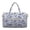 Blue & Purple Hearts, variant on Versatile Weekender Bag for Unisex Multi-Functional Gym Bag with Quilted Fabric & Luggage Handle Strap Fits Under Seat, Brown Paisley Print