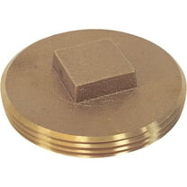 B&K 4 In. NPT Brass Raised Square Head Plug 156-026