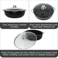 thumbnail image 2 of 6.9Qt Bistro-Cera Aluminum Speckled Black Ceramic Caldero with Glass Lid Nonstick Dutch Oven Pot for Rice Family Meals and Traditional Cooking Black, 2 of 4