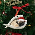 thumbnail image 2 of Hangs Sleeping Angel Dog Christmas Pendant Cartoon Decoration for Tree Home Festive Unique Design for Holiday Celebration, 2 of 5