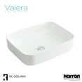 thumbnail image 3 of Karran Usa Vc-505 Valera 20" Rectangular Vitreous China Vessel Bathroom Sink - White, 3 of 5