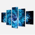 thumbnail image 2 of Blue Magical Wormhole Fractal - Large Abstract Canvas Wall Art, 2 of 3
