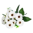 thumbnail image 2 of Artificial Flowers, Faux Flowers for Vase, Artificial Cherry Blossom & Daisy Bouquet Fake Wildflowers Realistic Floral Stems for Outdoor Window Box Porch Patio Home Decor White 1Pcs, 2 of 9