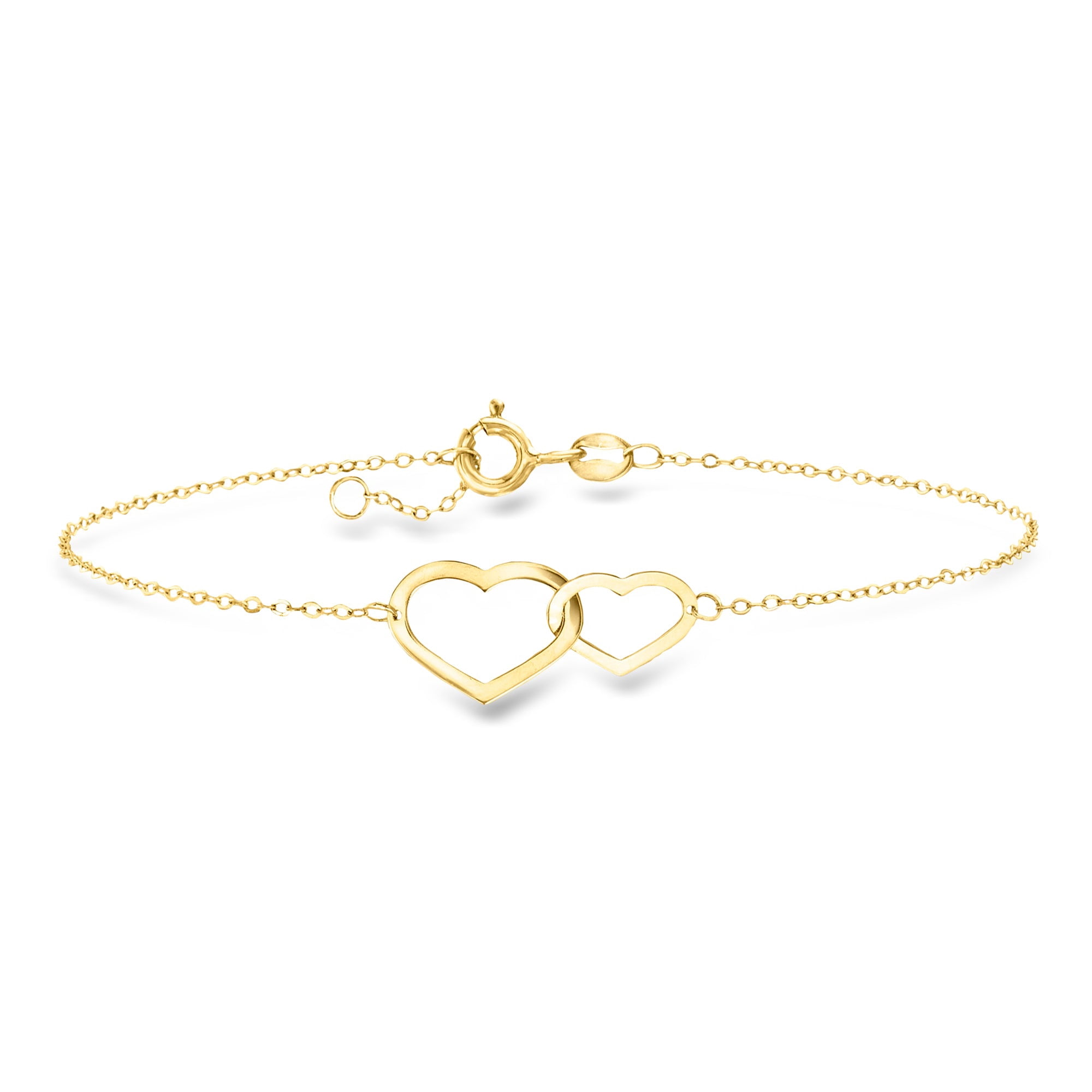 Ross-Simons Italian 10kt Yellow Gold Infinity Heart Bracelet, Women's, Adult