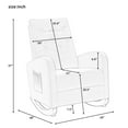 thumbnail image 7 of Wulawindy Baby Room High Back Rocking Chair Nursery Chair , Comfortable Rocker Fabric Padded Seat ,Modern High Back Armchair, 7 of 7