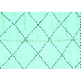 thumbnail image 1 of Ahgly Company Machine Washable Indoor Rectangle Solid Turquoise Blue Modern Area Rugs, 8' x 10', 1 of 4