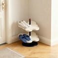 thumbnail image 4 of COM1950s Butterfly Design Detachable Shoe Rack,Narrow Compact Shoe Rack for Small Entryway,Easy Assembly Space Saving Shoe Organizer for Hallway,Closet,Bedroom,Rental Apartments and Dormitories, 4 of 7