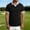Black, variant on Zysthvn Casual Short Sleeve Mens Shirts Golf Polo Summer Mens T Shirts Solid Turn Down Collar Shirts