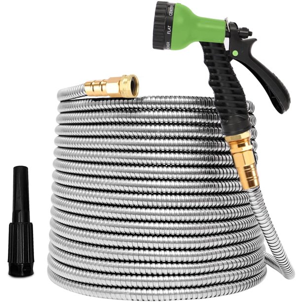 Metal Garden Hose 304 Stainless Steel Garden Hose Water Hose 50ft With