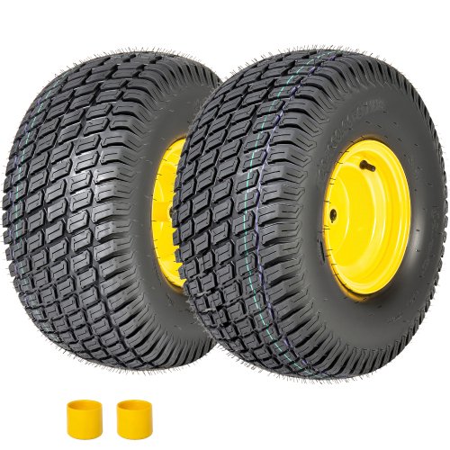 Conjunto de 2 neumáticos 20x10.00-8 para cortacésped y montaje de ruedas, banda de rodadura de césped sin tubo de 4 capas para uso pesado