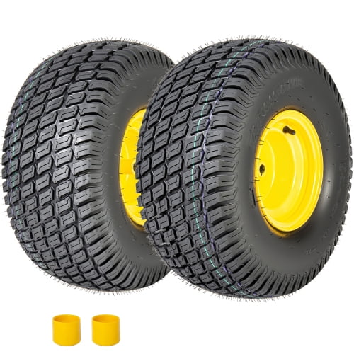 Conjunto de 2 neumáticos 20x10.00-8 para cortacésped y montaje de ruedas, banda de rodadura de césped sin tubo de 4 capas para uso pesado