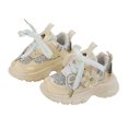 thumbnail image 4 of CAICJ98 Toddler Sneakers Girl Lightweight Breathable Comfortable Walking Shoes Casual Running Shoes for Girls Beige,12.5(Toddler/Little Kid), 4 of 7