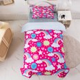 thumbnail image 1 of 3D Rainbow Sun Star Clouds Pink Pattern Cartoon Quilt Cover Set Bedding Set, 1 of 8