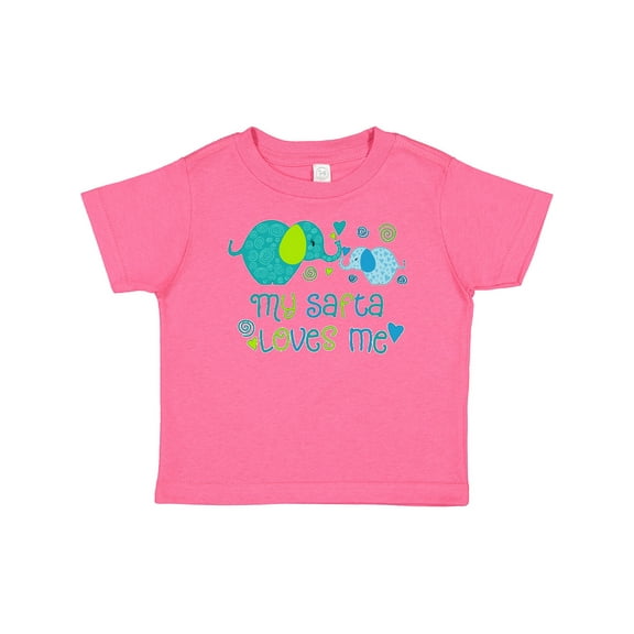 Inktastic My Safta Loves Me Cute Elephants Boys or Girls Baby T-Shirt