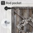 thumbnail image 3 of Farmhouse Kitchen Window Curtains 27.5 x 39 Inch Small Short Mini Cafe Rod Pocket Rustic Wooden Barn Door Western for Living Bedroom Room Home Treatment Set of 2 Curtain Panels Drapes Tiers, 3 of 6