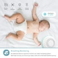 thumbnail image 4 of Lollipop Baby Monitor (Turquoise) - with Contactless Breathing Monitoring (No Extra Sensor Required, Subscription Service), Sleep Tracking and True Crying Detection, Smart AI WiFi Baby Camera, 4 of 6