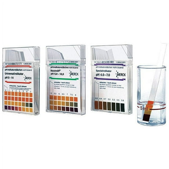 Emd PH Test Strip,0 to 14 pH,PK100 1.09535.0007