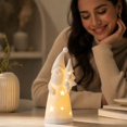 thumbnail image 4 of White Ceramic Table Lamp with Star Cutout Design, for Bedroom and Living Room Night Light Lamp Christmas Decoration, 4 of 5