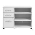 thumbnail image 2 of Bush Business Furniture Hustle Office Storage Cabinet with Wheels in White, 2 of 7