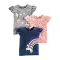 thumbnail image 1 of Camisetas Simple Joys by Carter's Girls 2T de manga corta (3 unidades), 1 of 1
